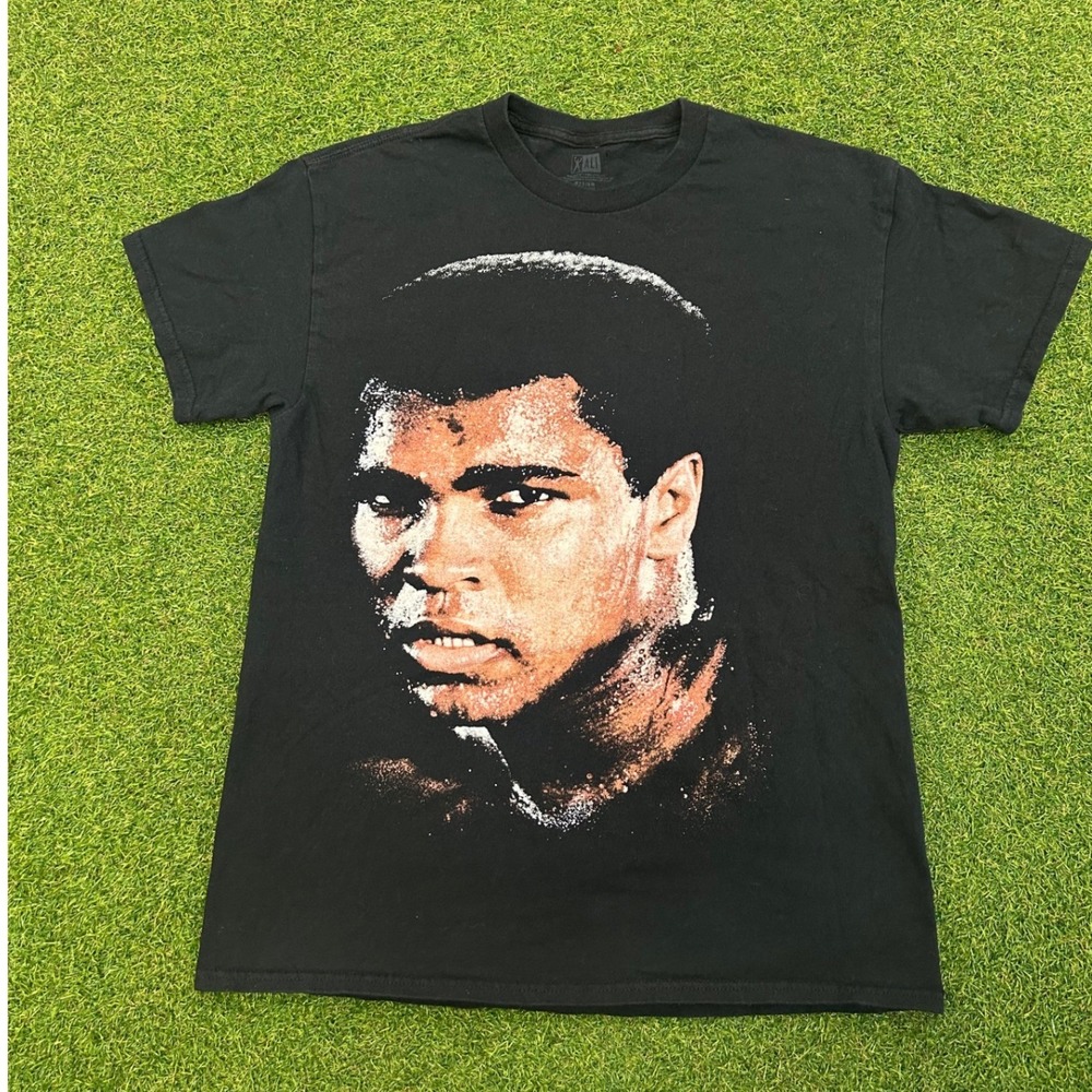 Muhammad Ali Greatest of All Time Graphic T-Shirt Black Mens Medium GOAT Boxing